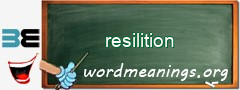 WordMeaning blackboard for resilition